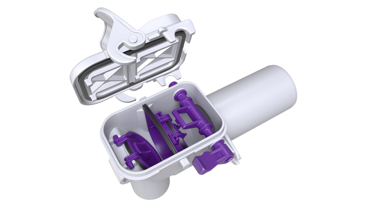 Szybka konserwacja bez użycia narzędzi dzięki zamknięciu szybkomocującemu Szybka konserwacja bez użycia narzędzi dzięki zamknięciu szybkomocującemu