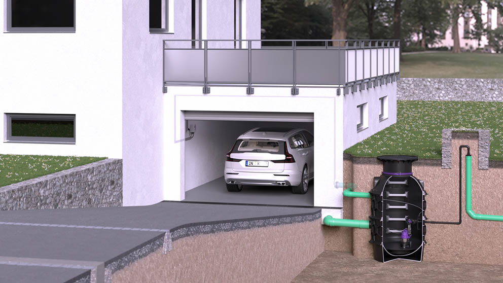 Dzięki różnym opcjom zabudowy przepompownia zewnętrzna Aquapump XL jest bardzo elastyczna.