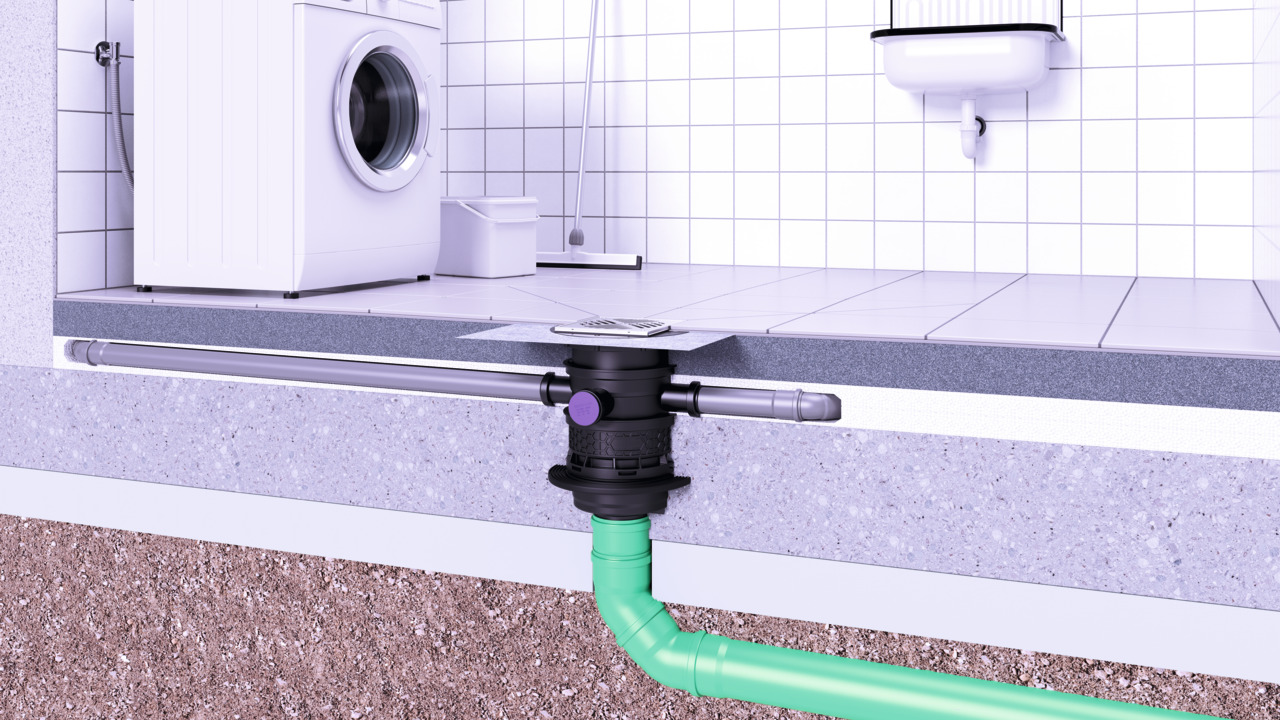 Wpust piwniczny w pralni