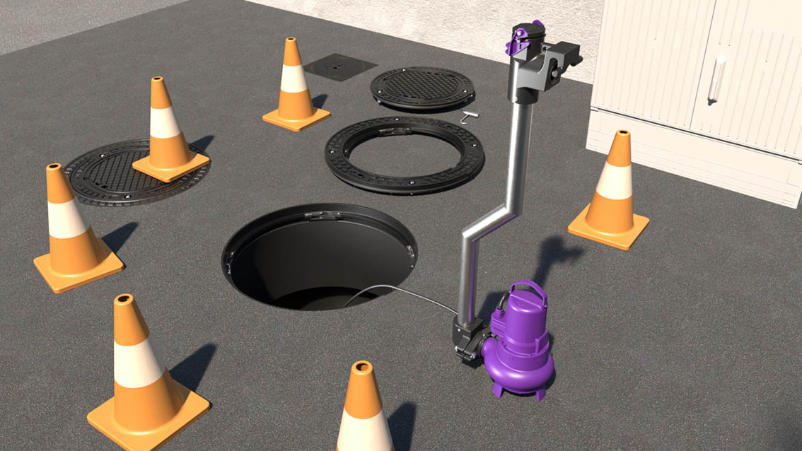 Łatwy dostęp serwisowy do pompy dzięki rozszerzanemu otworowi Łatwy dostęp serwisowy do pompy dzięki rozszerzanemu otworowi