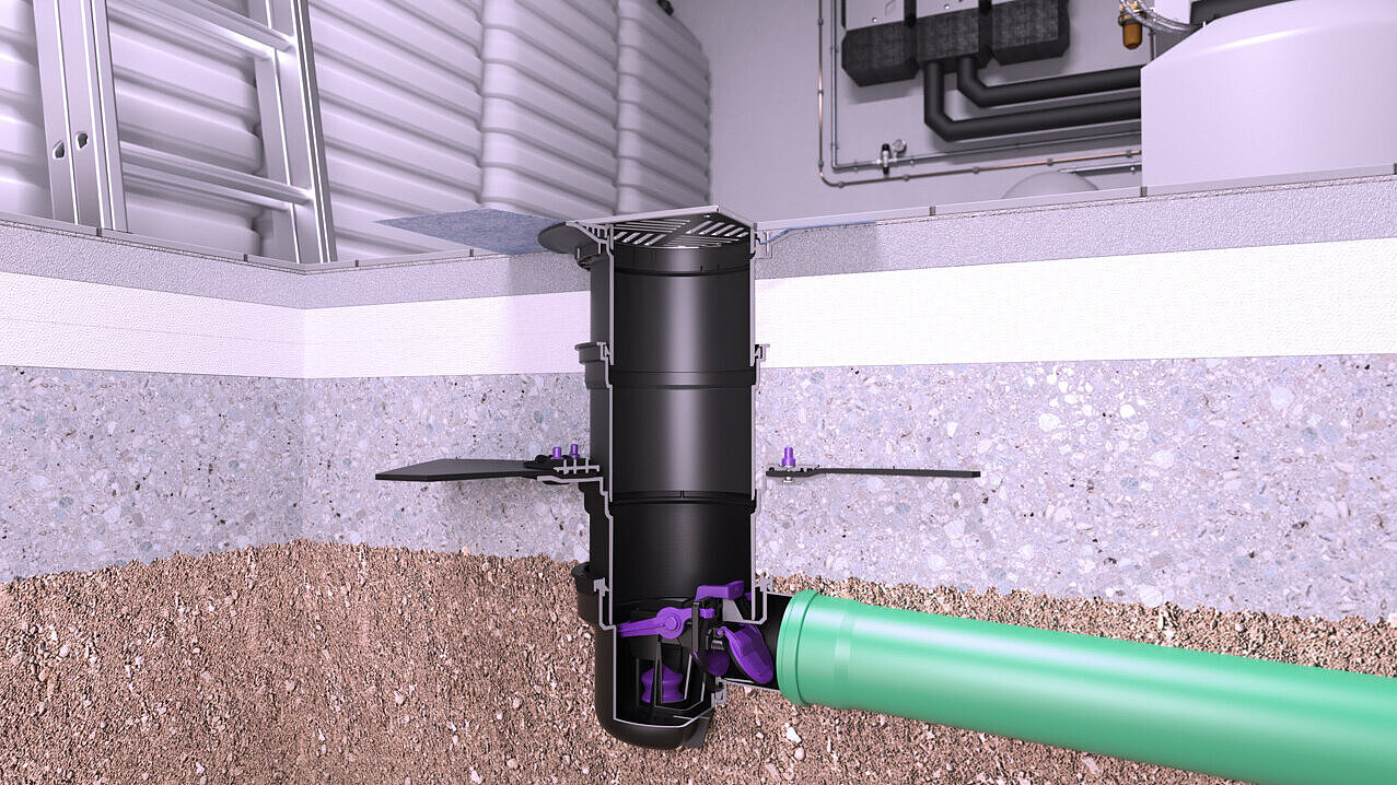 Przedstawienie zabudowy blokady odpływu cieczy lekkich w kotłowni Przedstawienie zabudowy blokady odpływu cieczy lekkich w kotłowni