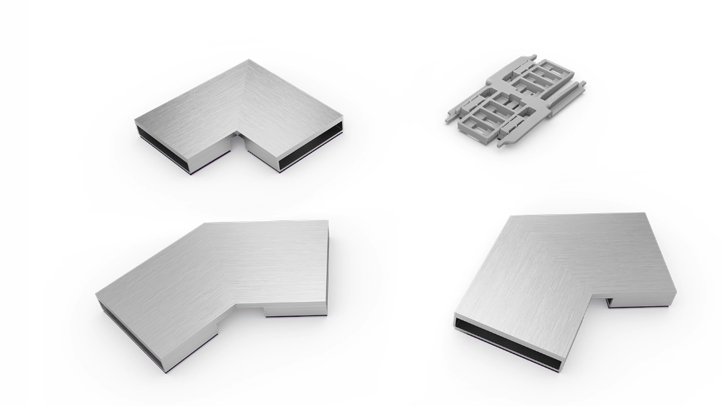 Elementy łączące pod kątem 30°, 45° i 90° Elementy łączące pod kątem 30°, 45° i 90°