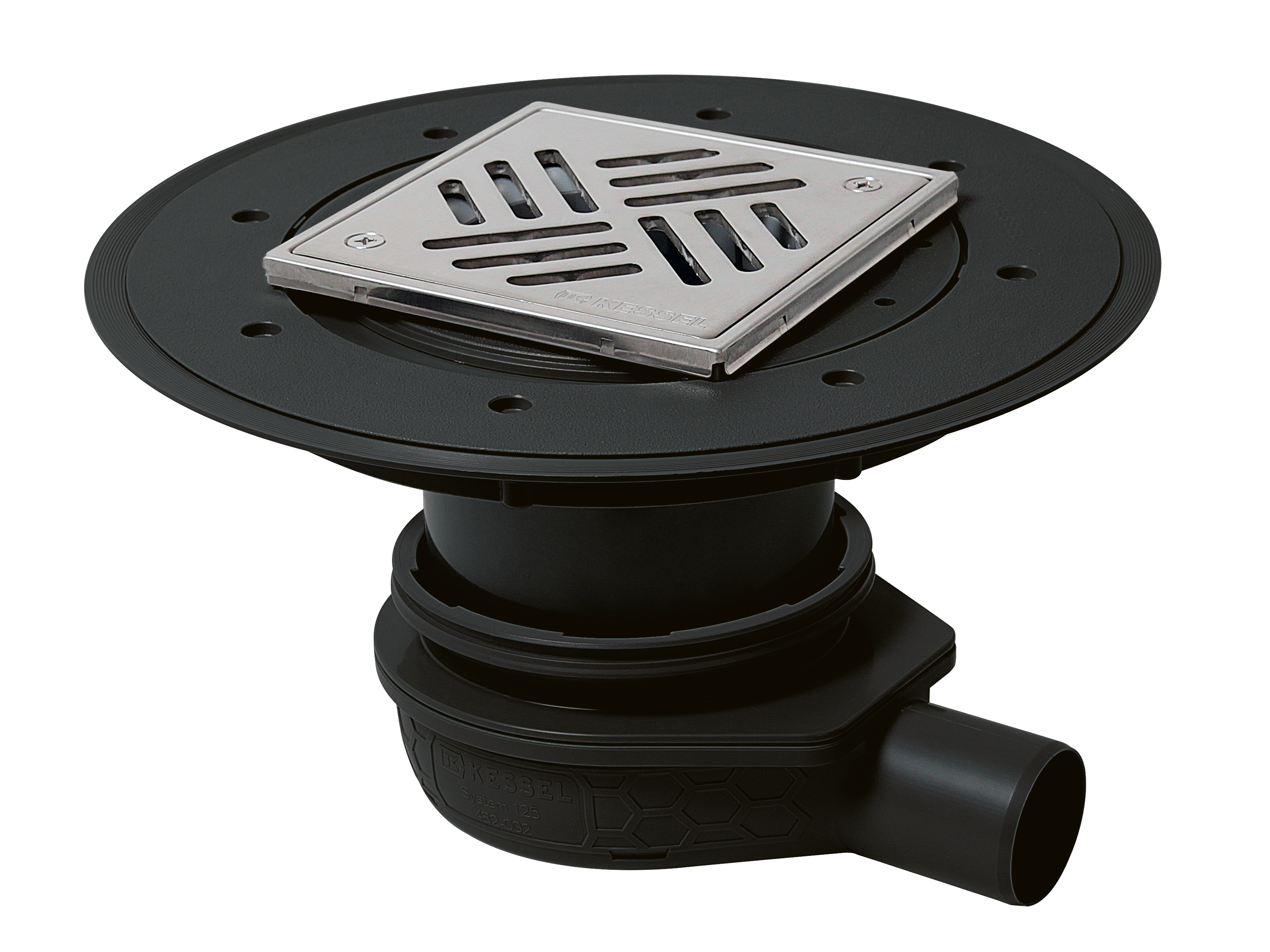 Wpust łazienkowy „Der Ultraflache 79” DN 50 z nasadą Variofix i kratką szczelinową Wpust łazienkowy „Der Ultraflache 79” DN 50 z nasadą Variofix i kratką szczelinową