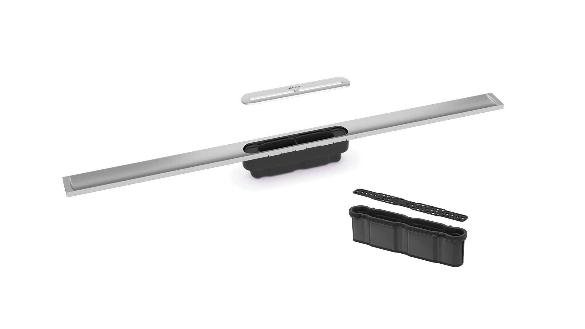 Odpływ prysznicowy liniowy Linearis Infinity z sitko na włosy oraz Megastop Odpływ prysznicowy liniowy Linearis Infinity z sitko na włosy oraz Megastop