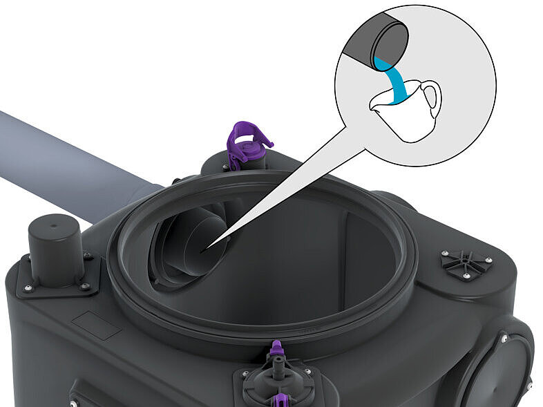 Pobierania próbki w przepompowni Aqualift 100 Pobierania próbki w przepompowni Aqualift 100