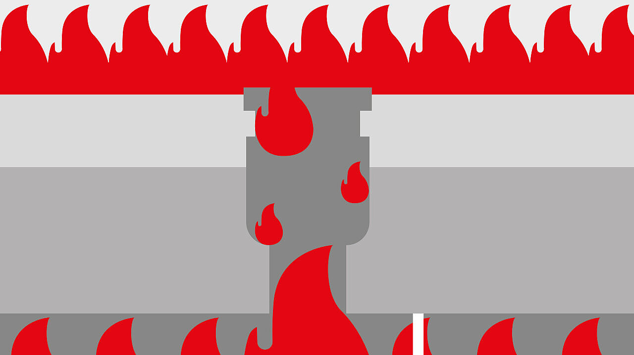 Przez niezabezpieczone wpusty może rozprzestrzeniać się ogień Przez niezabezpieczone wpusty może rozprzestrzeniać się ogień