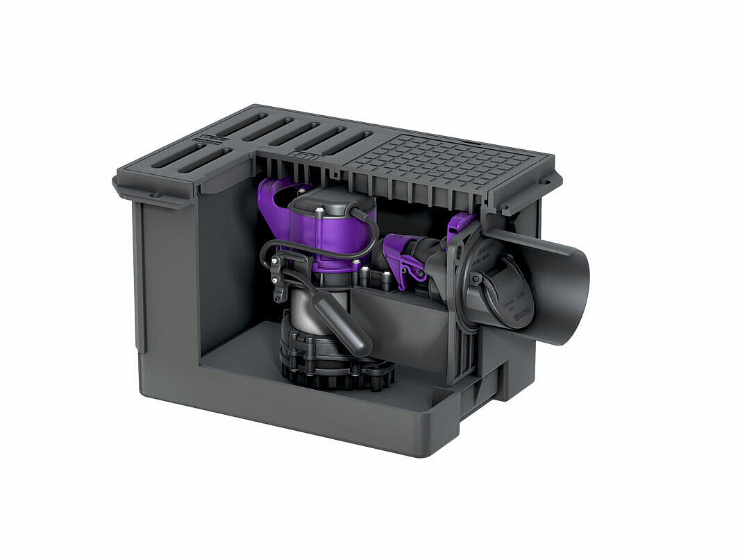 Wpust piwniczny Pumpfix S Underfloor do zabudowy w płycie podłogowej Wpust piwniczny Pumpfix S Underfloor do zabudowy w płycie podłogowej