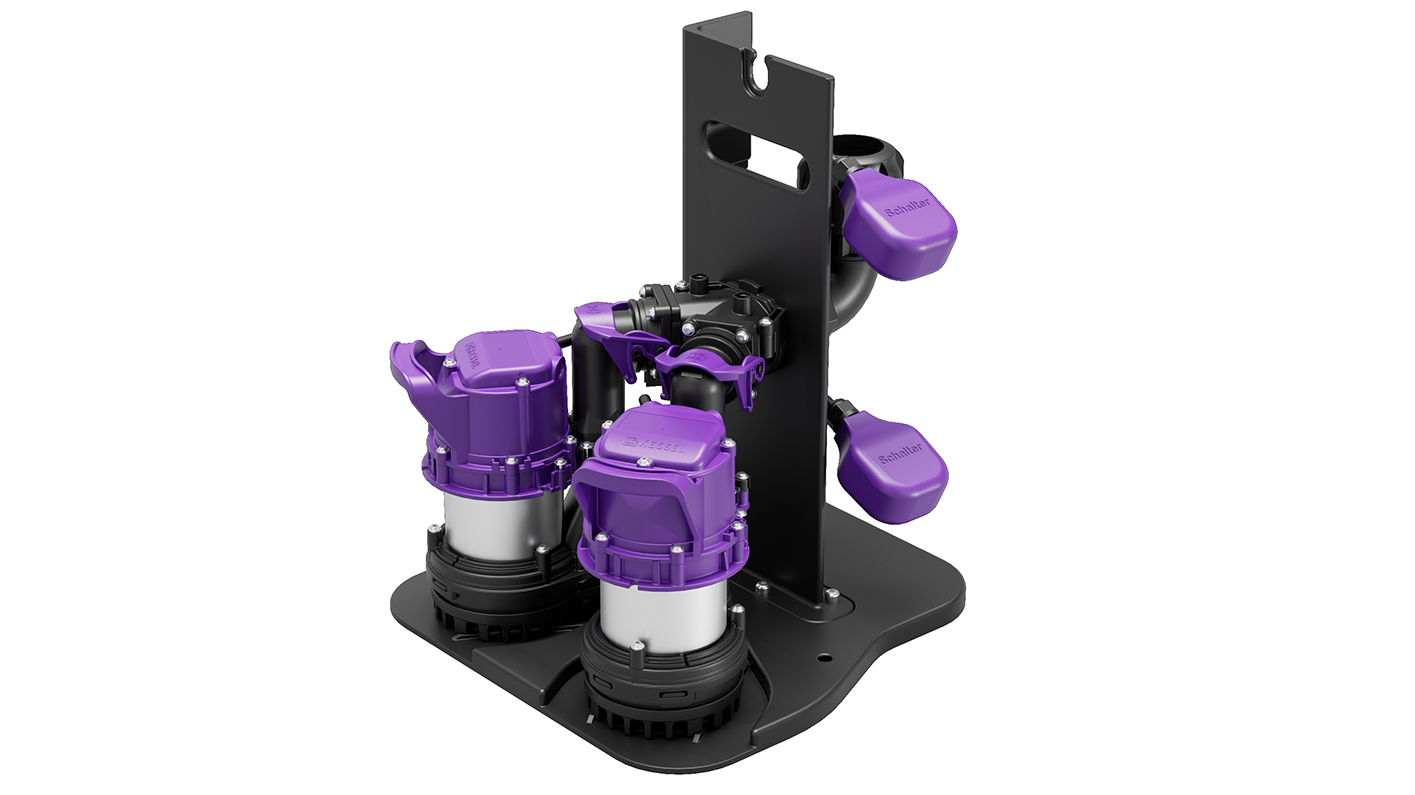 Zestaw pompowy Retrofit S Duo GTF 500 (konfiguracja mokra) do zabudowy w istniejącym zbiorniku Zestaw pompowy Retrofit S Duo GTF 500 (konfiguracja mokra) do zabudowy w istniejącym zbiorniku