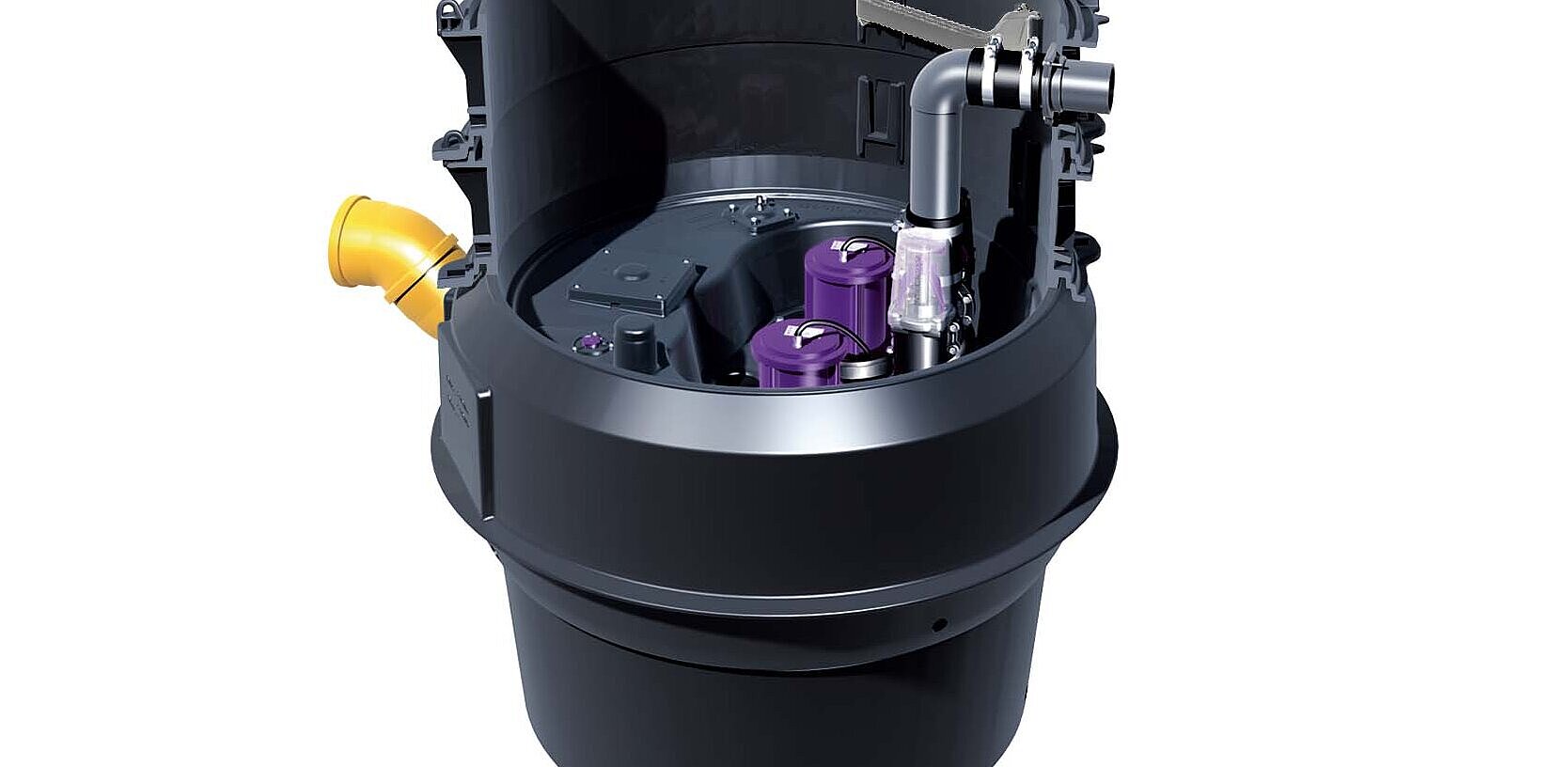 Przepompownia zewnętrzna Aquapump XL, konfiguracja sucha, do ścieków zawierających fekalia Przepompownia zewnętrzna Aquapump XL, ustawienie suche, do ścieków zawierających fekalia